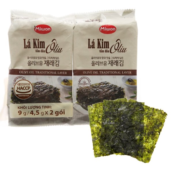 Lô 2 Rong Biển Miwon Tẩm Dầu Ôliu 4.5G