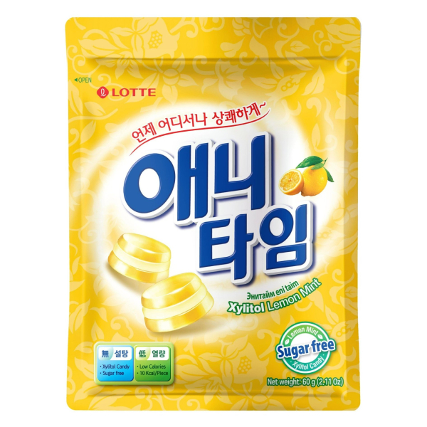 Kẹo Cứng Lotte Anytime Hương Chanh 60G