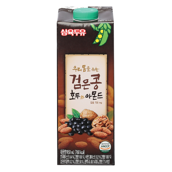 Sữa Đậu Đen Óc Chó Hạnh Nhân Sahmyook Hộp 950Ml