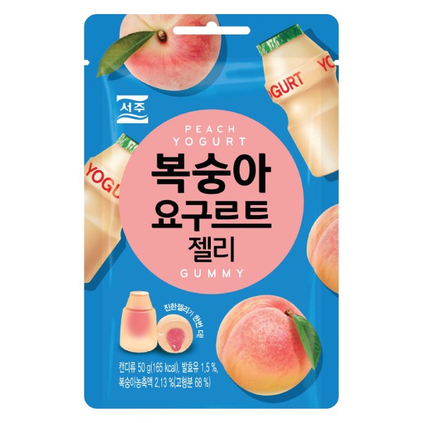 Kẹo Dẻo Seoju Vị Sữa Chua Đào Gói 50G