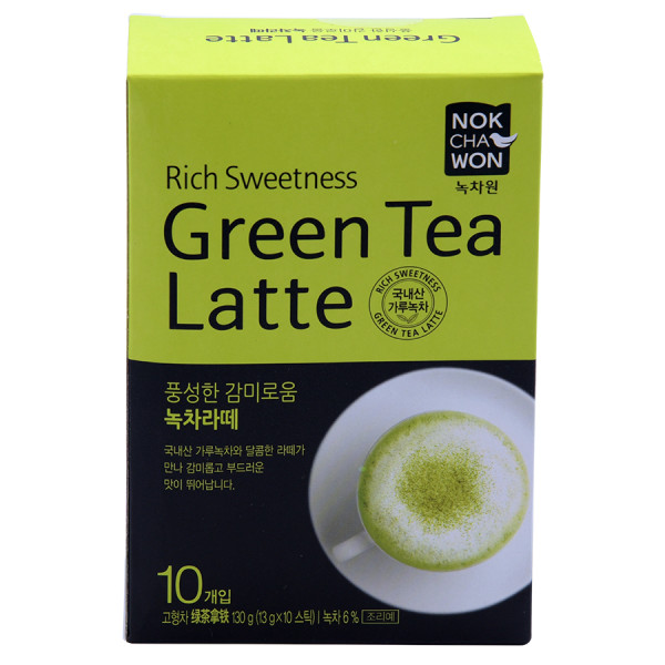 Bột Latte Nokchawon Trà Xanh Hộp 10 Gói*13G