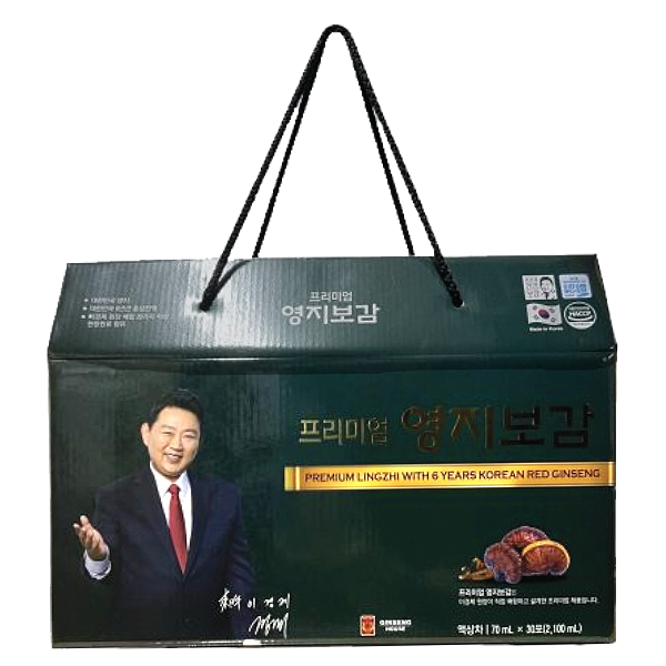 Hộp Quà Nấm Linh Chi Và Hồng Sâm Hàn Quốc 6 Tuổi Chong Kun Dang 30Gói*70Ml