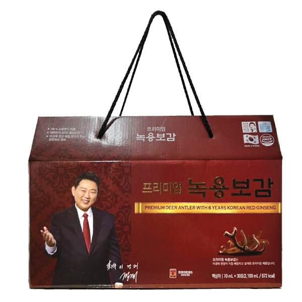 Hộp Quà Nhung Hươu Và Hồng Sâm Hàn Quốc 6 Tuổi Chong Kun Dang 30Gói*70Ml