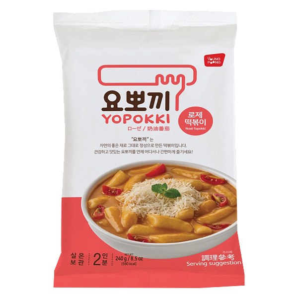 Bánh Gạo Tokpokki Yopokki Kem Phô Mai Gói 240G