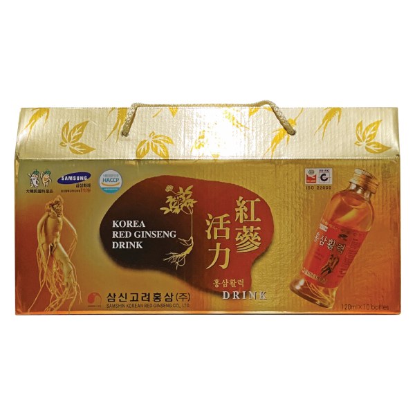 Nước Uống Nhân Sâm Đỏ Samshin Hộp 10 Chai*120Ml