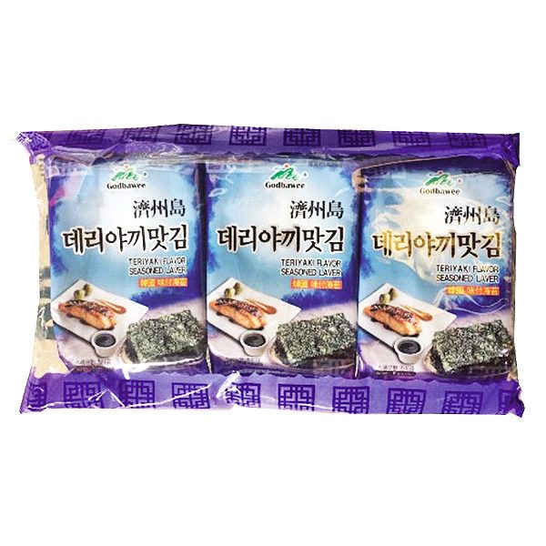 Lô 3 Tảo Biển Godbawee Vị Teriyaki Gói 5G