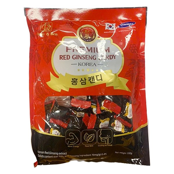Kẹo Hồng Sâm Hàn Quốc Ruby & Ben Gói 200G