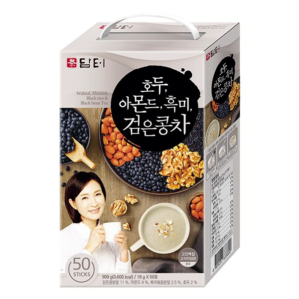 Bột Ngũ Cốc Damtuh Gạo Đen Đậu Đen Hộp 50 Gói *18G