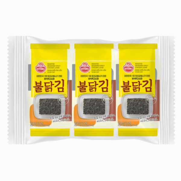 Lô 3 Rong Biển Ottogi Gà Cay Gói 4.8G
