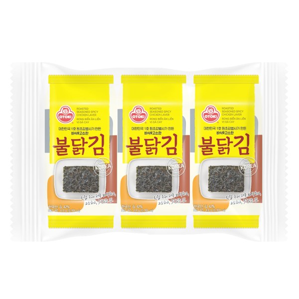 Lô 3 Rong Biển Otoki Gà Cay Gói 4.8G