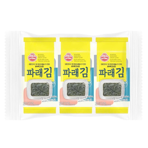 Lô 3 Rong Biển Ottogi Xanh Tẩm Gia Vị Gói 4G