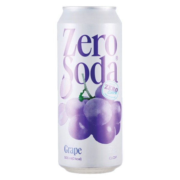 Nước Soda Zero Cloop Vị Nho Lon 500Ml