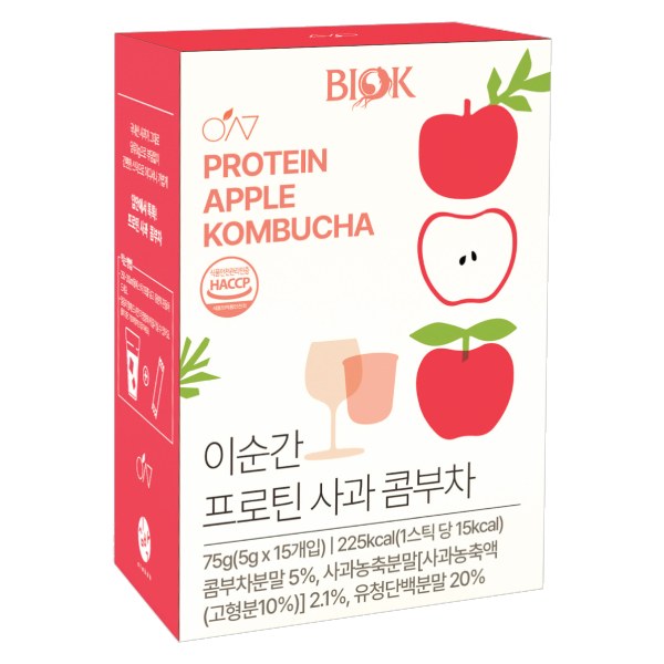 Trà Kombucha Protein Biok Táo Hộp 15 Gói*5G