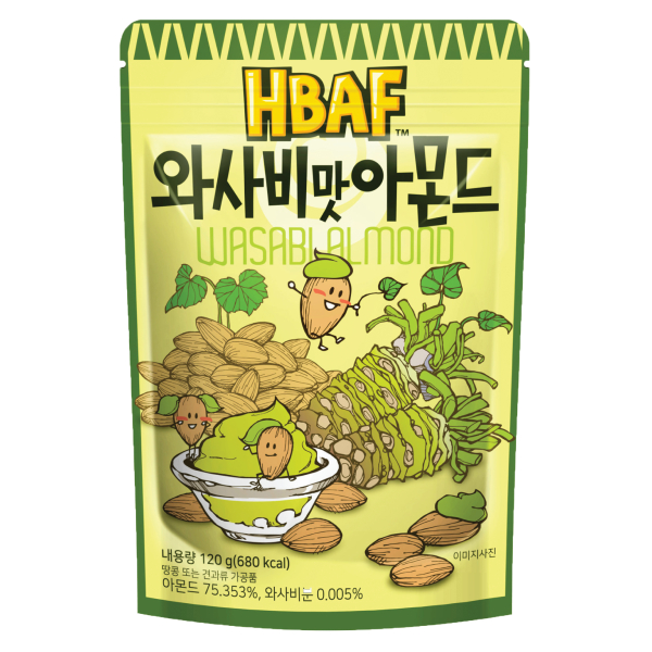 Hạt Hạnh Nhân HBAF Vị Wasabi 120G