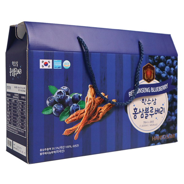 Nước Hồng Sâm Hansusam Việt Quất 20 Gói*70Ml