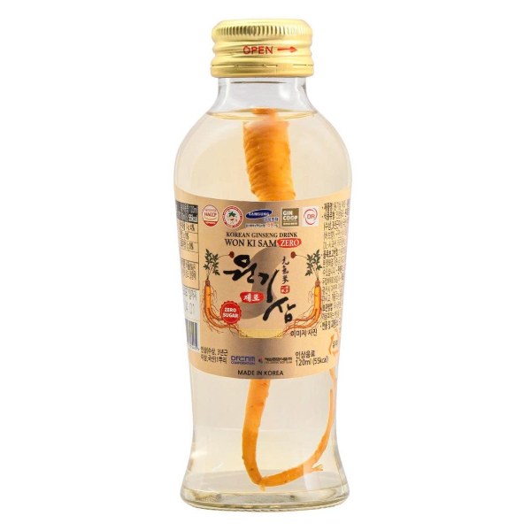 Nước Hồng Sâm Hàn Quốc Có Củ Wonkisam Không Đường Chai 120Ml