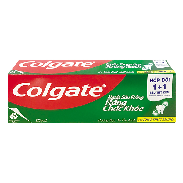 Lô 2 Kem Đánh Răng Colgate Ngừa Sâu Răng Hương Bạc Hà 225G