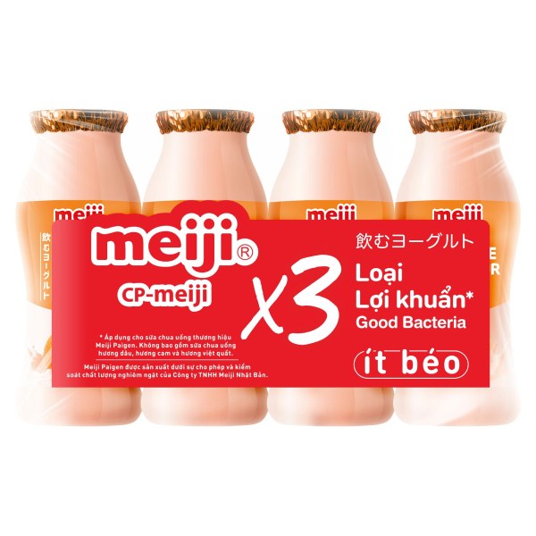 Lốc 4 Sữa Chua Uống Men Sống Meiji Cam 85Ml