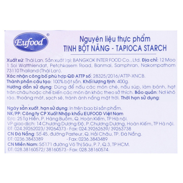 Tinh Bột Năng Jadeleaf Gói 400G