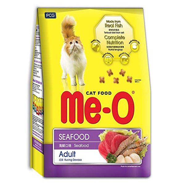 Thức Ăn Cho Mèo Trưởng Thành Me-O Vị Hải Sản Túi 1.2Kg