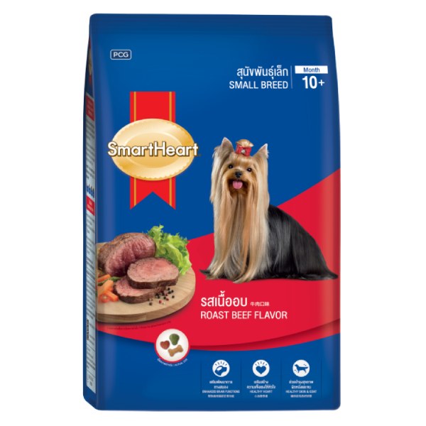Thức Ăn Cho Chó Nhỏ SmartHeart Vị Bò Nướng Túi 1.3Kg