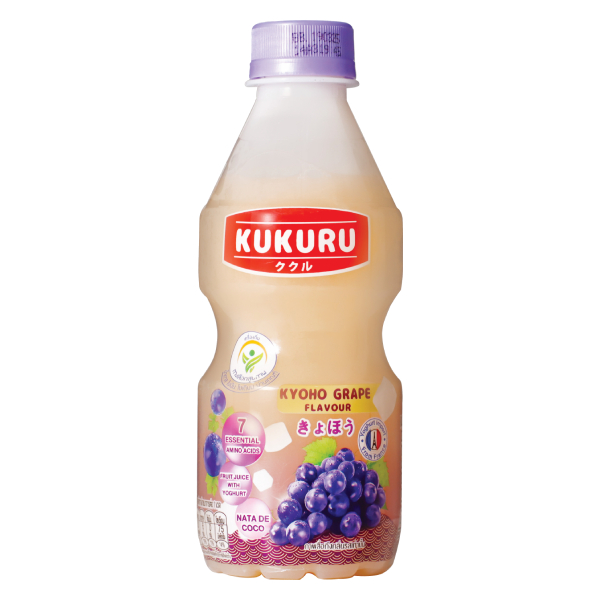 Nước Yogurt Kukuru Thạch Dừa Vị Nho Chai 280Ml