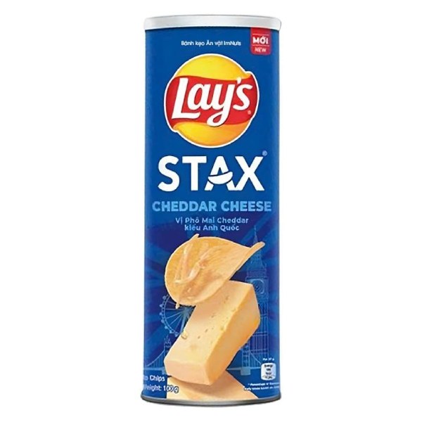 Snack Khoai Tây Lay's Phô Mai Cheddar Kiểu Anh Quốc Hộp 100G