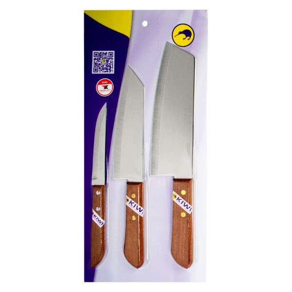 Bộ 3 Dao Kiwi Cán Gỗ