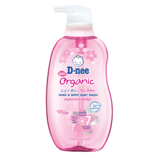 Sữa Tắm Gội Toàn Thân Em Bé D-Nee Hồng 380ML