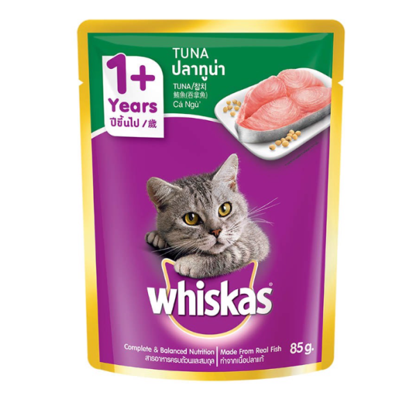 Thức Ăn Mèo Tuổi 1+ Whiskas Vị Cá Ngừ Túi 80G