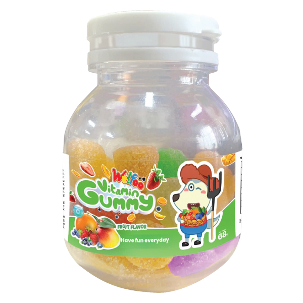 Kẹo Dẻo Wolfoo Có Nhân Vị Hỗn Hợp Hũ 68G