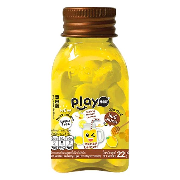 Kẹo Playmore Vị Chanh Mật Ong Hũ 22G