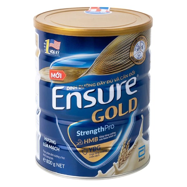 Sữa Bột Ensure Gold StrengthPro Lúa Mạch Hộp Thiếc 800G