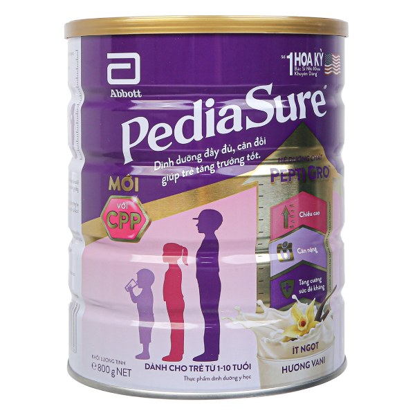 Sữa Bột Pediasure BA Vani Hộp Thiếc 800G