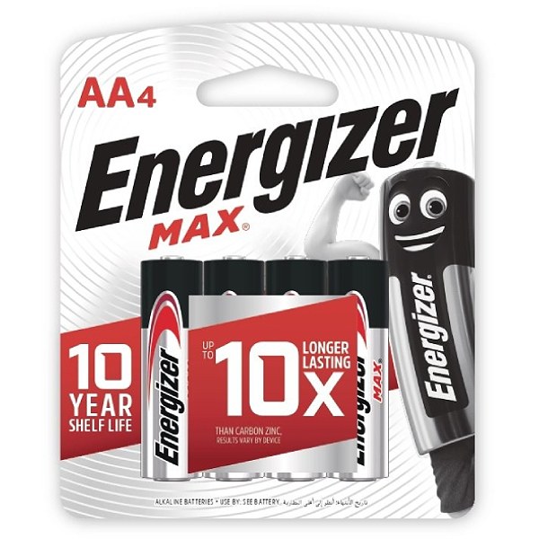 Vỉ 4 Pin AA Energizer Max E91 BP4