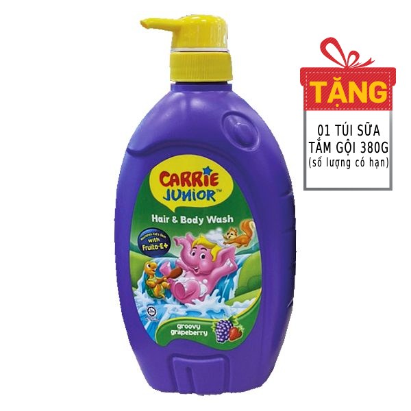 Sữa Tắm Gội Carrie Junior Grapeberry 700G