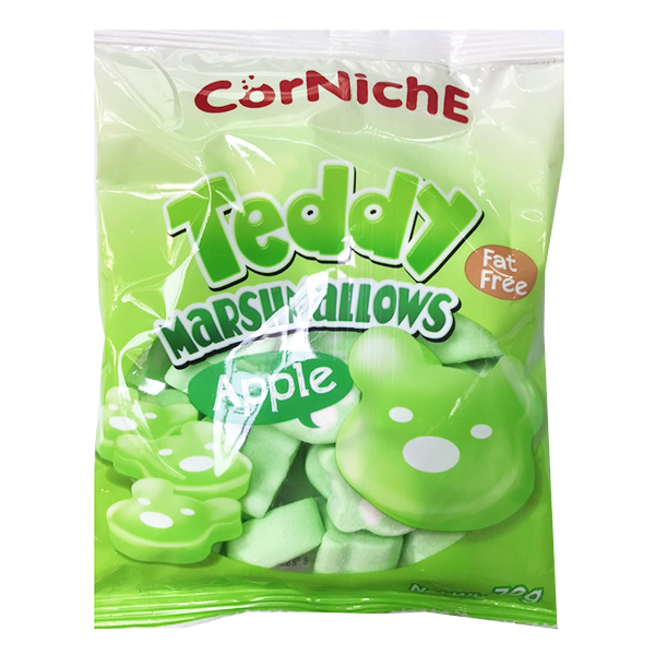 Kẹo Dẻo Marshmallows Corniche Vị Táo Gói 70G