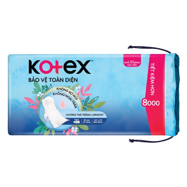 Băng Vệ Sinh Kotex Bảo Vệ Toàn Diện Maxi Cánh 20 Miếng