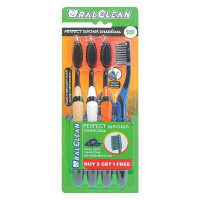 Bộ 4 Bàn Chải Đánh Răng Oral Clean Dual Soft Than Hoạt Tính