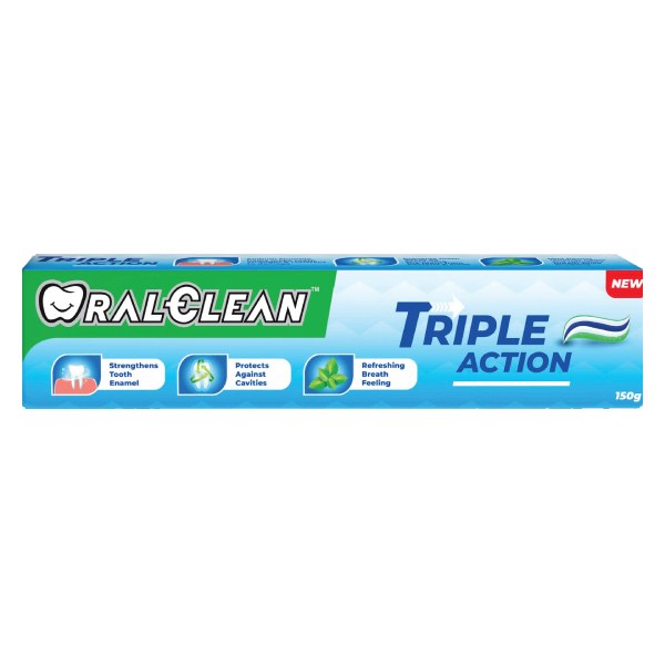 Kem Đánh Răng Oral Clean Triple Action Hộp 150G
