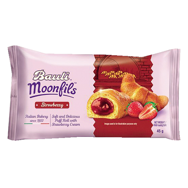 Bánh Sừng Bò Bauli Moonfils Dâu Gói 45G 