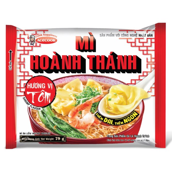 Mì Thế Giới Mì Hoành Thánh Tôm Gói 79G