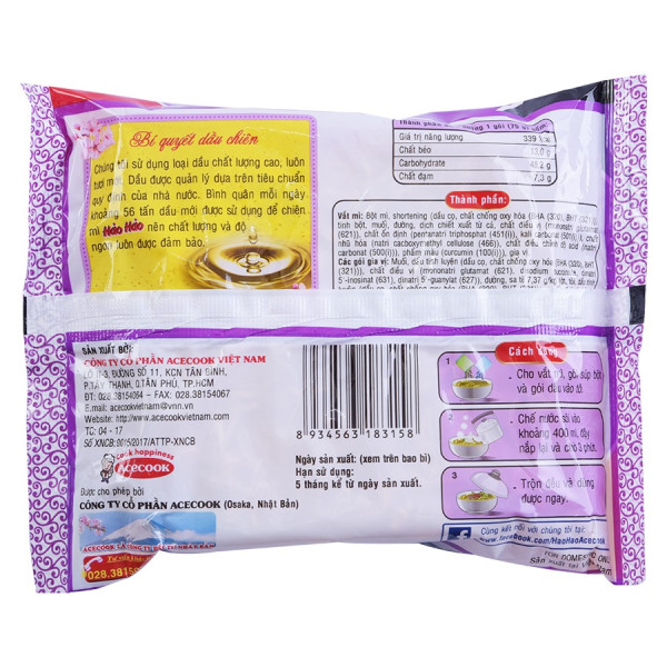 Mì Hảo Hảo Sa Tế Hành Tím Gói 75G