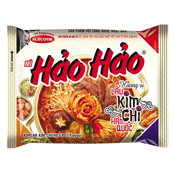 Mì Hảo Hảo Lẩu Kim Chi Hàn Quốc Gói 75G