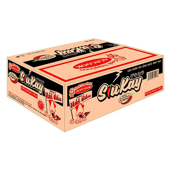 Mì Acecook Siukay Hải Sản Thùng 24 Gói 128G