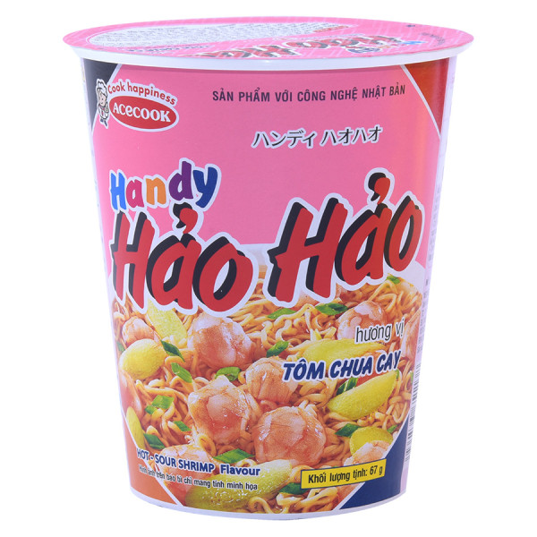 Mì Handy Hảo Hảo Vị Tôm Chua Cay Ly 67G