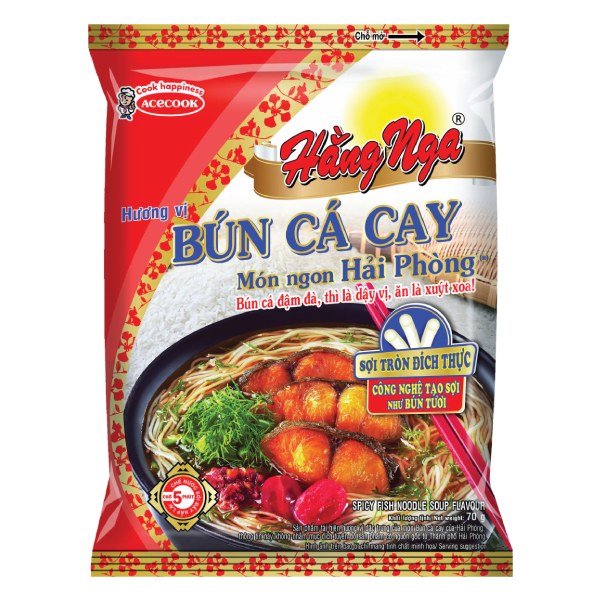 Bún Cá Cay Hằng Nga Gói 70G