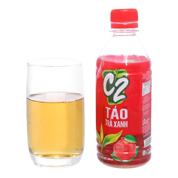 Trà Xanh C2 Táo Chai 355Ml