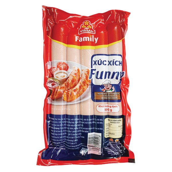 Xúc Xích Vissan Funny Gói 500G