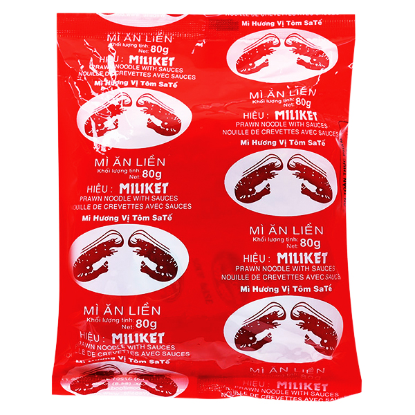 Mì Tôm Đỏ Miliket 80G